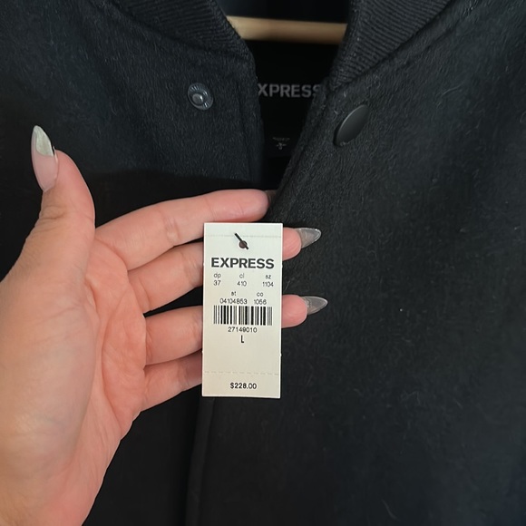 Express Men’s BNWT Varsity Vegan Leather Jacket - Picture 4 of 4